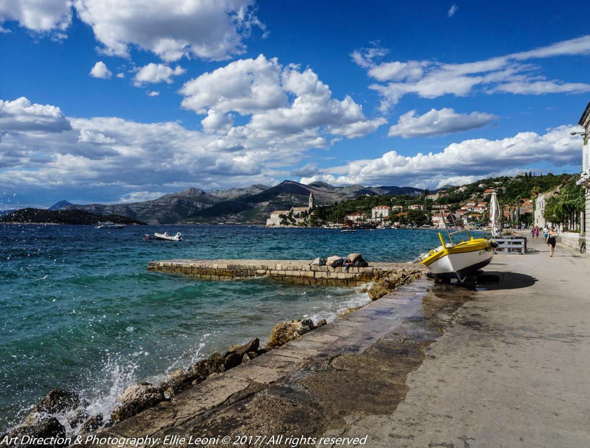 Charming Sea View "Villa Divine" - 2Min From The Sea Lopud Bagian luar foto